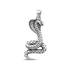 Sterling Silver Oxidized High Polished Cobra Snake Pendant Charm .925 New Jewelry Female Unisex All our silver jewelry is crafted from .925 silver also commonly referred to as sterling silver. Sterling silver is the standard for beautiful high-quality silver jewelry and cannot be replicated by lower priced silver plated jewelry. It is 92.5% pure silver, mixed with alloys to add strength and durability to stand the test of time. Keep your fine jewelry shiny and elegant by storing it properly. Jewelry needs to be stored in a dry area, preferably away from air in a jewelry box or plastic bag. Avoid exposure to harsh chemicals. Use a polishing cloth to remove tarnish build-up over time. Size: One Size.  Age Group: adult. Cobra Snake, Snake Pendant, Silver Plated Jewelry, New Jewelry, Pure Silver, Plastic Bag, Womens Watches, Womens Necklaces, 925 Silver