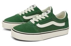 (WMNS) Vans Ward Low 'Comfortable and Versatile Green' VN0A3IUNDVS - KICKS CREW Neutral Vans, Green Vans, Womens Vans, Stylish Sneakers, Perfect Pair, Dark Green, Gender Neutral, Wedding Dress, Sneakers