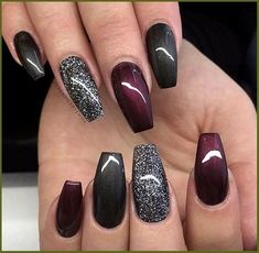 Simple Black Nail Art, Nail Black, Nexgen Nails, French Pedicure, Art Design Ideas, Black Nail Art, Nagel Tips, Burgundy Nails