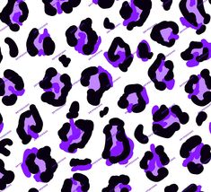 purple and black leopard print on white background