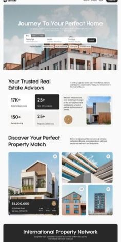 the real estate website home page