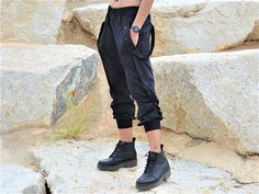 Harem pants women men Baggy pants Boho pants Hippie pants Baggy Black Harem Pants For Festival, Baggy Black Harem Yoga Pants, Baggy Drawstring Wide-leg Harem Pants, Baggy Full-length Harem Pants With Pockets, Baggy Ankle-length Harem Yoga Pants, Cotton Harem Pants, Harem Pant, Baggy Pants, Harem Pants Women