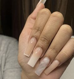 Acyrilics Nails Square, Nude Tapered Square Nails, Baddie Acrylic Nails Short, Nagel Tips, White Acrylic Nails, Long Acrylic Nails Coffin, Acrylic Nails Coffin Pink