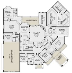 this is the floor plan for these luxury home plans, which include two master suites and three