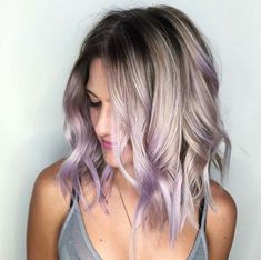 Bold Hairstyles, White Ombre Hair, Lavender Highlights, Purple Balayage, Peekaboo Highlights, Body Essentials, Hair 2024