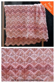 two pictures showing the same crocheted blanket