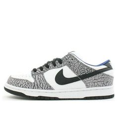 Nike Supreme x Dunk Low Pro SB 'White Cement' 304292-001 (SNKR/Skate/Men's/Low Top) Custom White Sneakers For Skateboarding With Speckled Midsole, Nike White Skate Shoes For Streetwear, Sporty White Custom Sneakers For Skateboarding, Nike Urban White Skate Shoes, Nike White Urban Skate Shoes, Skate Man, White Cement, Black Cement, Dunks Nike