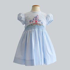 Once Upon a Time Blue Dress Childhood Innocence, Heirloom Doll, Hand Smock, The Nutcracker, Lace Bows, Spring Summer Dress, Mother Pearl, Red Silk, Holiday Collection