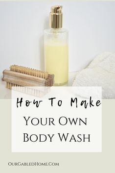 It's so easy to make your own body wash, using 2 simple and clean ingredients! Body Wash Recipe, Diy Body Wash, Homemade Body Wash, Diy Soaps, Foaming Body Wash, Natural Body Wash, Shower Diy, Homemade Cleaning, Homemade Products