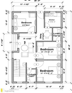 the floor plan for a two bedroom apartment with an attached bathroom and living room area