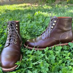 Stunning Leather Boots From Grant Stone. Women’s Nora Chromexcel Style In Crimson Leather. Worn Once! Small Scuff On One Heel. I Am Including A New, Unopened Saphir Crme Surfine Pommadier Polish In Medium Brown. (This Is The Shoe Polish Recommended By Grant Stone On Their Website.) Grant Stone, Boot Pulls, Brown Leather Ankle Boots, Shoe Polish, Block Heel Ankle Boots, Cole Haan Women, Fringe Boots, Boots Women Fashion, Suede Lace