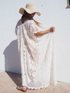 Very cool vintage crochet oversized long waitcoat handmade cotton crochet up-cycled by Vagabond Ibiza We hand source antique and vintage crochet & lace textiles and up-cycle it here in Ibiza in to unique on off a kind garment just for you. Due to the nature there could be some imperfections but we do our best to only recycle mint condition textiles. Size is free size Condition is perfect White Crochet Bohemian Cover-up, Bohemian Lace Crochet Top With Open Knit, White Cotton Lace Crochet Top For Beach, White Bohemian Long Crochet Dress, White Long Bohemian Crochet Dress, Bohemian Crochet Top With Lace Patchwork For Vacation, Bohemian Open Knit Crochet Top For Beach, White Bohemian Crochet Lace Cover-up, Beach Crochet Top With Lace Trim