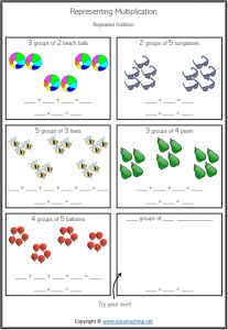 worksheet with four different shapes and numbers to help students learn how to solve the problem