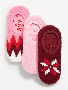 notched toe seams textured gripper dots at soles one size  . Best Holiday gift for Women , perfect Socks for Christmas! Red Non-slip Comfortable Socks, Christmas Shoes, Pajamas Gift, Cozy Socks, Shoes Collection, Family Maternity, Family Pajamas, Old Navy Women, Holiday Fun