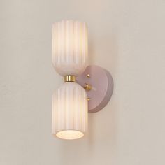 two light fixtures mounted on the wall