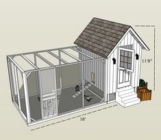 the plans for a chicken coop are shown