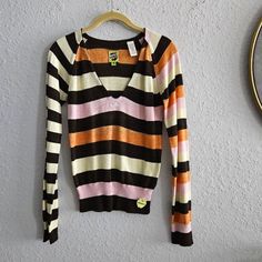 Brand New Condition This Sweater Is At The Lowest Price I Can Accept Thank You Orange Long Sleeve, Miss Sixty, Orange Brown, Brown Orange, V Neck Sweater, Colorful Sweaters, Pink Yellow, Vneck Sweater, Lowest Price