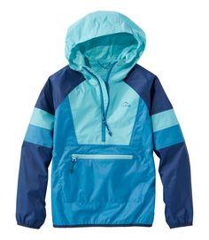 Kids' Wind and Rain Anorak | Jackets & Vests at L.L.Bean Outdoor Nylon Half-zip Windbreaker, Outdoor Nylon Windbreaker With Half-zip, Nylon Half-zip Windbreaker For Outdoor, Nylon Half-zip Windbreaker For Hiking, Nylon Half-zip Outerwear For Outdoor Activities, Nylon Half-zip Outerwear For Hiking, Weatherproof Nylon Windbreaker For Hiking, Waterproof Nylon Half-zip Windbreaker, Waterproof Half-zip Nylon Windbreaker