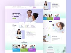 the website design is designed to look like it has two different sections, one for women and