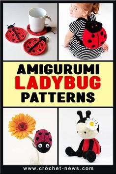 crochet patterns for amigurm ladybug dolls and other stuffed animals