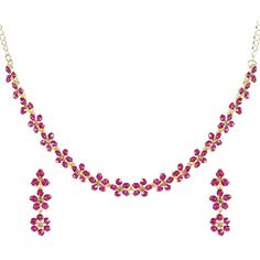 Buy Swasti Jewels Made with Sparkling Swiss Crystals Necklace and Earrings Set for Women Fuchsia at Amazon.in Crystals Necklace, Necklace And Earrings Set