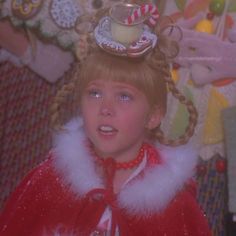 Cindy Lou Who Bedroom, Cindy Lou Who Cartoon, Cinema Tumblr, Christmas Movies Characters, Blonde Christmas, Christmas Movie Characters, Christmas Edit