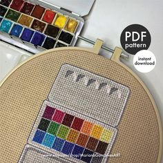 a cross - stitch pattern with the words, it's all in different colors