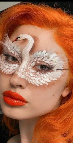 Bird Face Paint, Swan Makeup, Makeup Karakter, Anastasia Makeup, Bird Makeup, Rouge Makeup, Skin Tone Makeup, Animal Makeup