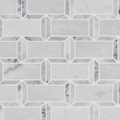 a white and grey marble mosaic tile wallpaper with an interlocked design in the middle