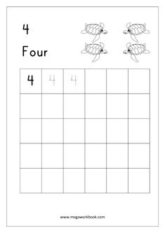 the four turtle numbers worksheet