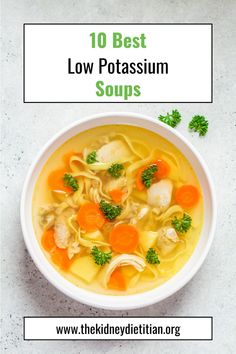 Warm up this fall with the top 10 best low potassium soups that are flavorful, nourishing, and perfect for any occasion! Low Potassium Soups, Low Potassium Meals, Vegetarian Split Pea Soup, Low Sodium Soup, Low Potassium Recipes, Low Potassium Diet, Salt Substitute, Diet Soup, Split Pea Soup Recipe