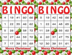 two christmas themed games with the words merry christmas and merry christmas balls on each side