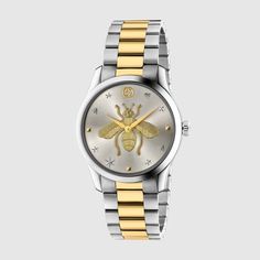 Steel / Yellow Gold PVD G-Timeless Watch, 38mm | GUCCI® CA Bee Bracelet, Glasses For Your Face Shape, Timeless Watches, Gucci Gifts, Celebrity Jewelry, Trendy Glasses, Diy Jewelry Unique, Accesories Jewelry, Gucci Watch