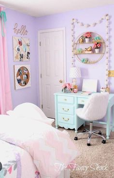 Purple Bedroom Design, Girly Decor, Baby Room Design, Teen Room Decor