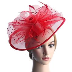 Category:Headdress,Fascinators,Hats,Headwear; Embellishment:Feather,Bows,MiniSpot,Pure Color,Splicing,Tulle; Gender:Women's; Quantity:1 PC; Theme:Fashion,Head,Vintage Theme,Wedding,Holiday,Classic Theme,Birthday; Style:Vintage,Elegant; Hats Category:Top Hat,Veil Hat,Floppy Hat,Fedora Hat; Occasion:Horse Race,Cocktail; Material:Organza; Front page:WE; Shipping Weight:0.13; Listing Date:03/25/2024; Head Circumference: Top Hats For Women, Cream Fascinator, Hat Veil, Veil Hat, Tea Hats, Veiled Hats, Womens Tea, Pink Fascinator, Wedding Hair Headband