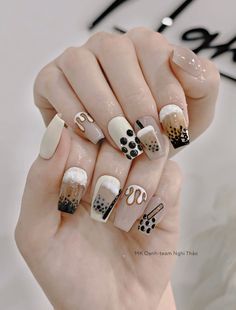 Dessert Nails Designs, Nail Tay Cute, Desain Nail Art, Classy Coffin Nails, Tra Sua, Nail Cute, Almond Acrylic Nails Designs, Classy Nail Art Ideas, Nail 2024