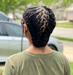 Office Loc Styles, Lobster Tail Loc Style, Military Loc Styles, Short Locs Hairstyles Updo, Styles Short Locs, Black Hair Locks, Dreads Short Hair, Natural Hair Maintenance