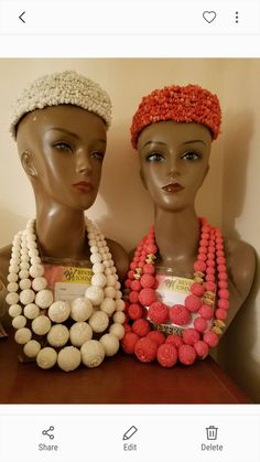 Bridal Traditional Beaded Sets. Rose carved Bridal Beads Set includes earing, neacklace, bracelet and a Beaded coral hat. Adjustable Coral Jewelry For Parties, Red Jewelry With Bead Caps, Handmade Coral Beads, Coral Beaded Necklaces With Large Beads, Nigerian Beads, African Beads Necklace, Jewerly Set, Beaded Hat, Jewerly Beads