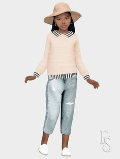 Sims 4 CC Coastal Aesthetic Children's Lookbook with all cc linked! Sims 4 Kid Clothes, Children Cc Sims 4, Kid Sims 4 Cc, Styling Sweatpants, Infants Cc, Sims Lookbook, Sims Finds, Sims Pets, Sims Clothes