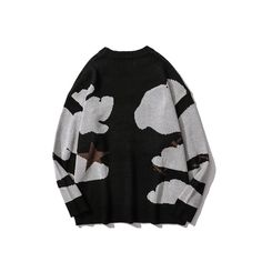 DETAILSMaterial: AcrylicPattern Type: CartoonCollar: O-NeckTechnics: Flat Knitted Anime Knitted Sweater, Oversized Sweater Men, Vintage Cartoons, Pullover Mode, Graphic Sweaters, Loose Pullover, Estilo Punk, Sweater Men, Winter Sweatshirt