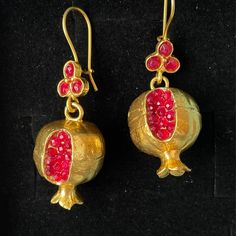 Pomegranate Design Earrings, Pomegranate Jewelry, Handmade Design Jewelry, Turkish Handmade Jewelry, Turkish Jewelry, Hook Earring - Etsy Greece Pomegranate Jewelry Handmade, Pomegranate Jewelry, Pomegranate Design, Turkish Jewelry, Design Earrings, Design Jewelry, Handmade Design, Jewelry Handmade, Pomegranate