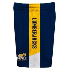 Let your kiddo look cool and ready in his new team spirit boys athletic shorts with side pockets and panels. Let him play, go to the game, and cheer loudly and proudly with his Northern Arizona Lumberjacks NAU shorts by Vive La Fete.Celebrate and cheer on game day with our athletic design Northern Arizona Lumberjacks NAUShort. Officially Licensed product sold by Vive La FeteThis awesome graphics, fun, game day boys’ pull-on athletic short features officially licensed Northern Arizona Lumberjacks Throwback Style Sports Shorts, Team Spirit Sports Shorts With Team Name, Team-colored Athletic Shorts For Team Events, Sports Season Athletic Shorts With Team Logo, Sporty Team-colored Athletic Shorts For Team Events, Sporty Moisture-wicking Athletic Shorts For Team Events, Collegiate Sports Team Shorts, Team Spirit Athletic Shorts With Team Logo For Sports, Athletic Shorts With Team Name For Sports Events