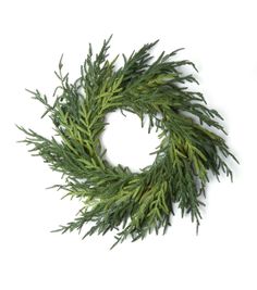 a close up of a wreath on a white background