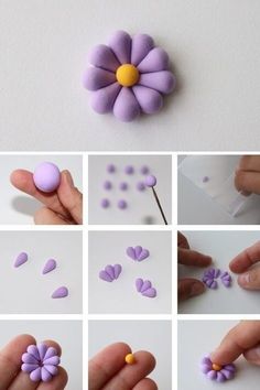 how to make polymer flowers with fondant and acrylic paint - step by step instructions