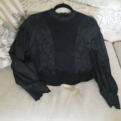 Brand New, Absolutely Beautiful Zara Embellished With Embroidery Top. Dropped Shoulder With Gathered Sleeve And Embroidered Cuff. Buttons Up Back. Satin Type Fabric. I Also Have The Matching Embroidered Pants For Sale. Embroidered Long Sleeve Formal Tops, Embroidered Long Sleeve Tops For Formal Occasions, Black Embroidered Formal Tops, Formal Black Embroidered Tops, Embroidered Long Sleeve Blouse For Evening, Long Sleeve Embroidered Blouse For Evening, Elegant Long Sleeve Embroidered Top, Formal Blouse With Embroidered Sleeves, Elegant Black Blouse With Intricate Embroidery