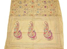 About this item Vintage Indian West Bengal Peacock Hand Embroidery Saree 100% Pure Silk Tie & Dye Sari Kantha 50% Shipping off on additional item, Buy 4 get 1 free. Contact me for wholesale (>20) What A Beautiful Masterpiece Of A Saree. Base Fabric Is Pure Silk In Cream Color With Amazing Tie And Dye Work. All Over Saree Adorned With Floral And Paisley Design With Multi Color Thread Work. Traditional Kantha Work Is The Highlight Of The Saree. Kantha : Kantha Is A Hand Embroidery Style Tra Multicolor Embroidered Raw Silk Dupatta, Raw Silk Dupatta With Multicolor Embroidery, Navratri Embroidered Fabric With Motifs, Semi-stitched Embroidered Fabric With Motifs, Silk Thread Embroidered Saree Fabric, Semi-stitched Tussar Silk Embroidered Fabric, Paithani Silk Fabric For Diwali, Festive Embroidered Paithani Silk Dupatta, Bollywood Style Embroidered Fabric With Motifs