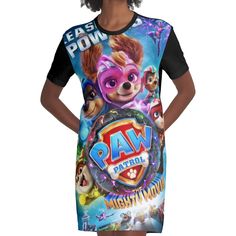 Loose and casual fit jersey t-shirt dress. Printed polyester blend front panel, solid color 100% cotton back/sleeves/rib. Size range XS-2XL. PAW Patrol: The Mighty Movie, PAW Patrol The Mighty Movie, PAW Patrol, The Mighty Movie, new animation movie, paw patrol movie, paw patrol poster, paw patrol movie poster, poster paw patrol, movie poster paw patrol, movie paw patrol poster, paw patrol poster, paw patrol the mighty, the mighty movie paw patrol. Paw Patrol Poster, Paw Patrol The Mighty Movie, New Animation Movies, 2023 Graphic, Paw Patrol Movie, Movie 2023, Animation Movie, Poster Poster, Dress For Sale