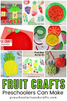 fruit crafts for kids to make with paper plates