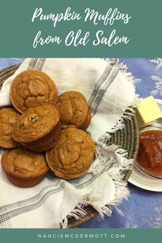 pumpkin muffins from old salem on a plate