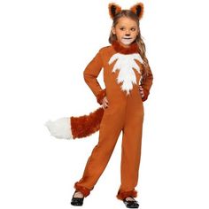 The Fun Costumes Sly Fox Costume for KidsLet your child become the sly fox who's full of fun this Halloween when you choose this Kid's Fox Costume Jumpsuit. We know that animal suits are one of the top choices for kids Halloween costumes, which is why we lovingly craft our costumes with extra attention to detail and make sure the materials and design are top-notch. We're sure you'll find that this girl's fox suit helps create memorable moments for your family!Product Design:This Girl's Child Sly Diy Fox Costume, Animal Costumes For Girls, Kids Fox Costume, Fox Costume Diy, Fox Costumes, Fox Halloween Costume, Fox Halloween, Fox Costume, Fox Kids